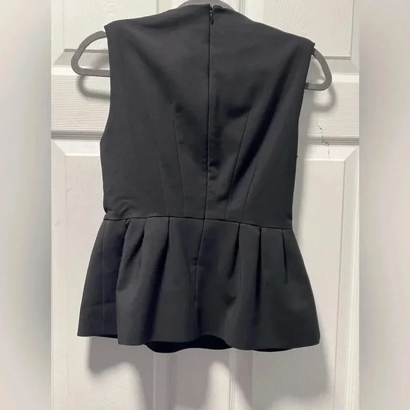 ZARA Women’s Peplum Jeweled Sleeveless Top Medium - Picture 4 of 6